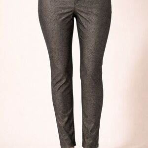 HUE Metallic Gravel Print Leggings M NWT